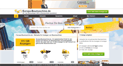 Desktop Screenshot of europa-baumaschine.de
